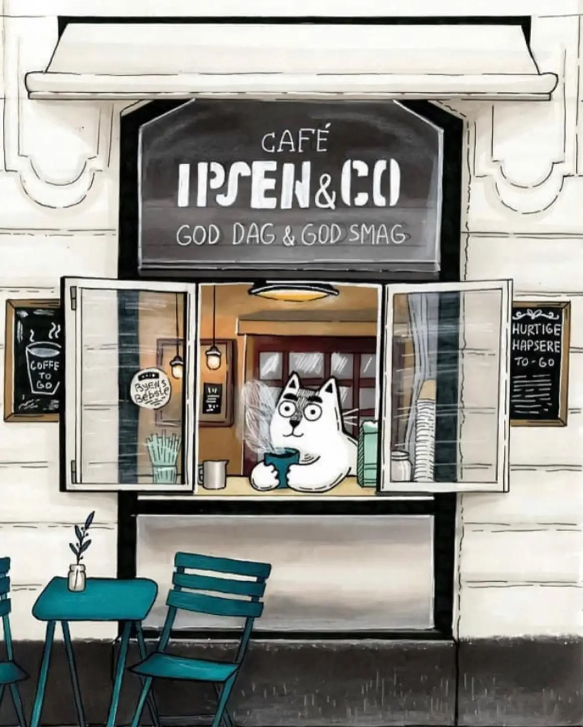 Stemningsbillede fra Cafe Ipsen & Co